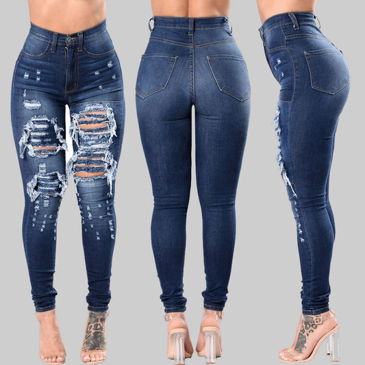 Women Pants Stretch Denim Jeans High Waist Slim Fit | Fenif Llc