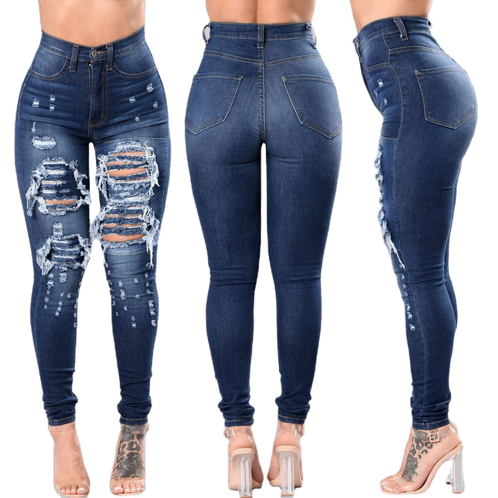 Women Pants Stretch Denim Jeans High Waist Slim Fit | Fenif Llc